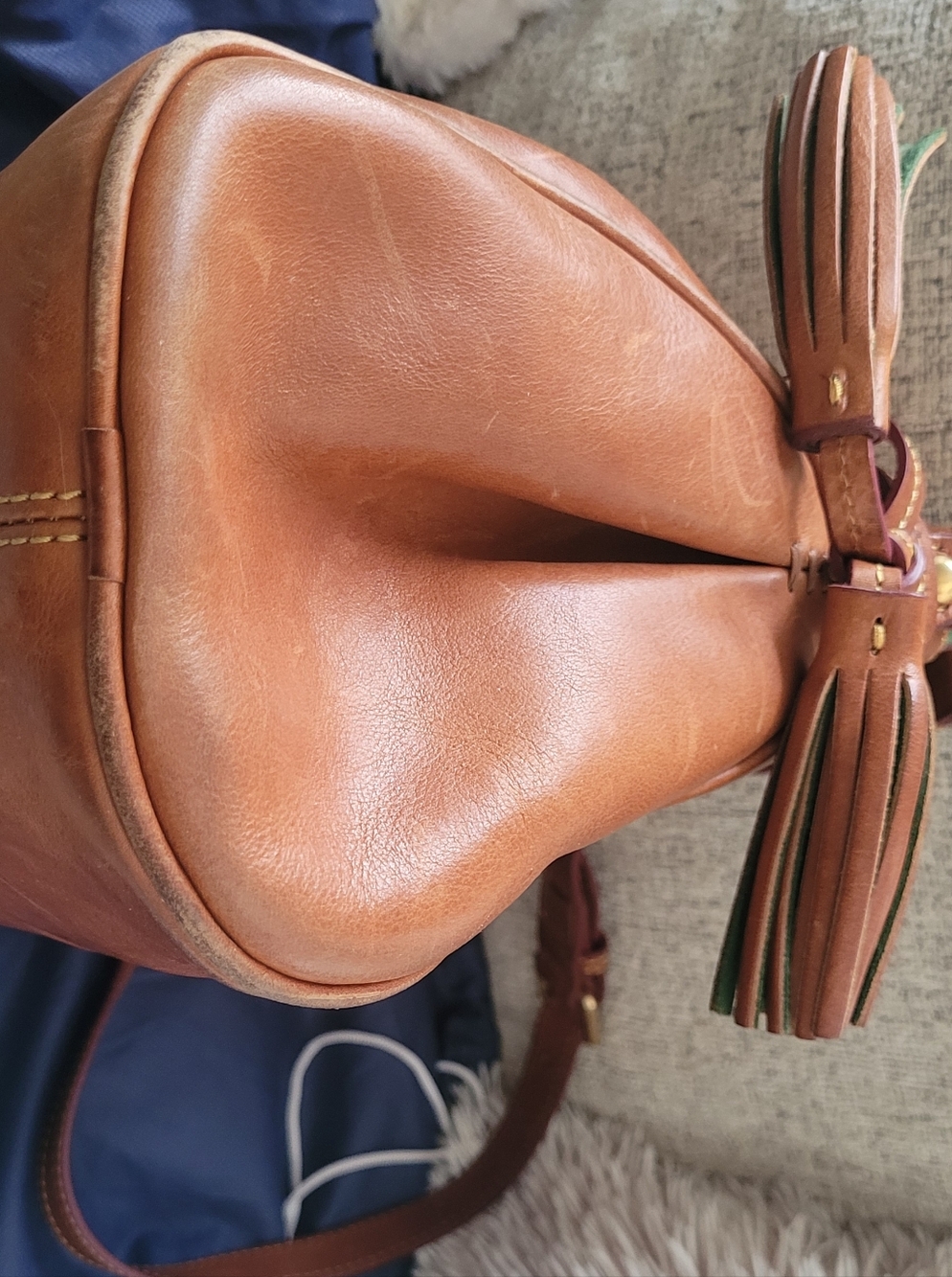 Dooney & Bourke Florentine Hobo Shoulder Bag Natural-GUC - Picture 10 of 16